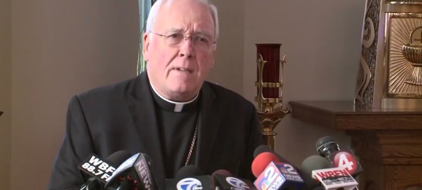 The Bishop in the Chapel with a Press Conference